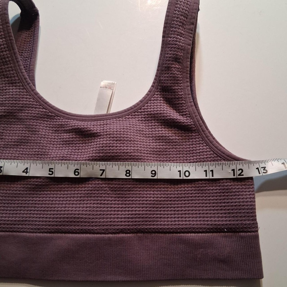Womens Victoria's Secret PINK purple waffle knit sports bra - Picture 6 of 7